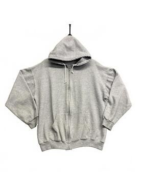 Vtg 80 90 Mark's Work Wearhouse Grey Fullzip Hoodie Canada Drawstring Hood Sz L